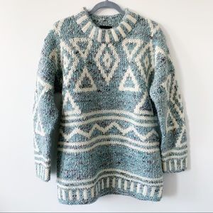 J Crew Alpaca Merino Silk Fair Isle Sweater Small